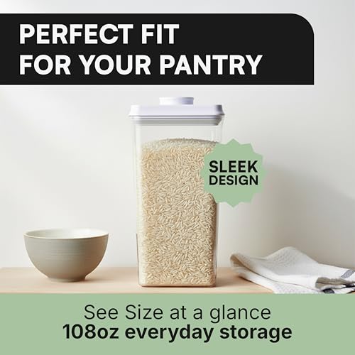 Bop Top Airtight Food Storage Containers | Pop-Top Lid | 13.5 Cups / 108 Oz | kitchen canister set, for flour, sugar, snacks, pasta, baking - color: Single: 108 oz
