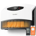 GiveBest 1500W Electric Wall Heater with WiFi & Remote Control | Wall-Mounted, Large Room Coverage, 3 Heating Modes, Fast Heating, Thermostat, 24 H Timer, Works with Alexa for Indoor Use - color: White