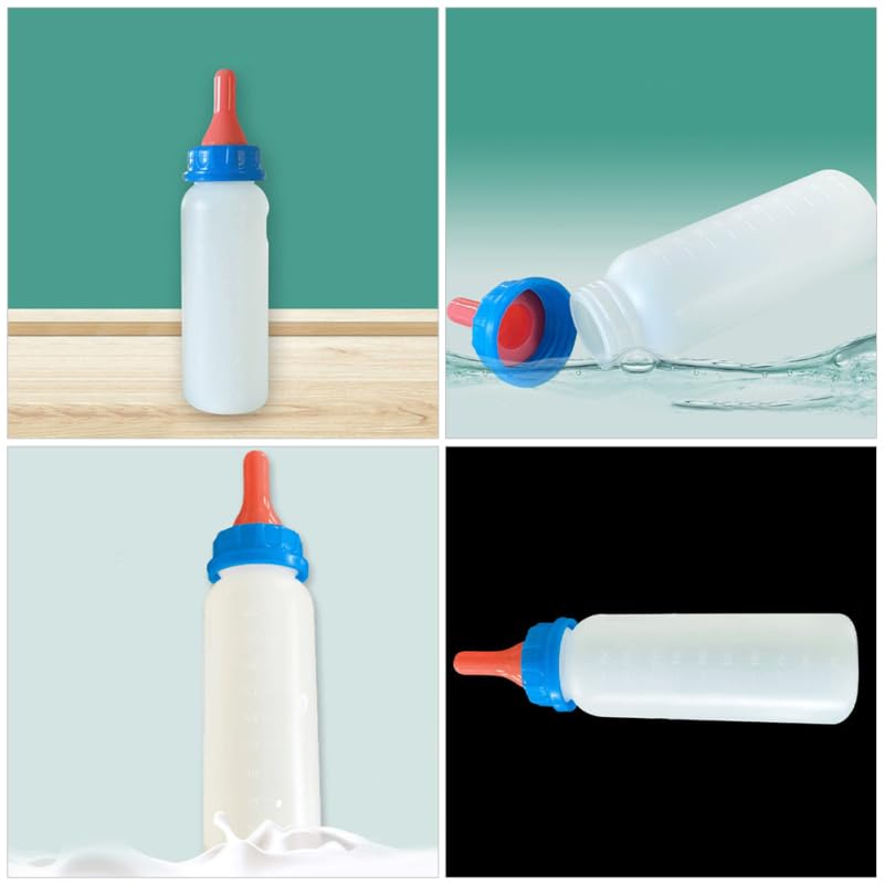 HANABASS Piglet Feeding Bottle Set 4 Pack Animal Bottle Feeder for Lambs Calves Goats Sheep Newborn Livestock Artificial Nursing Kit for Feeding