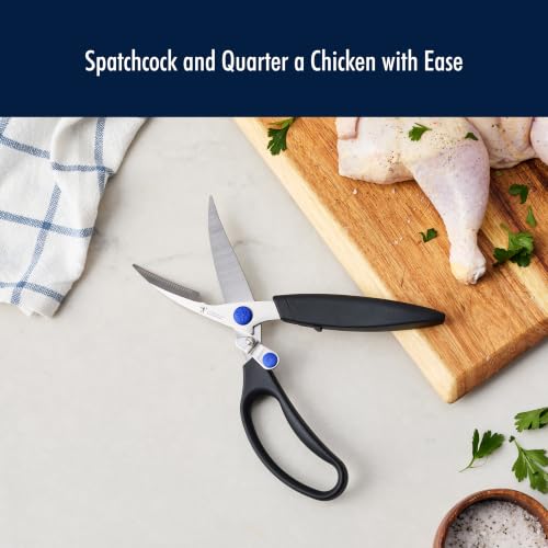 HENCKELS Kitchen Shears for Poultry, Dishwasher Safe, Heavy Duty, Stainless Steel 4-Inch - style: Poultry & Meats