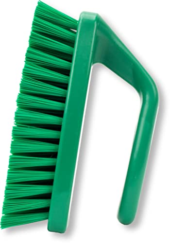 SPARTA Scrub Brush with Iron Shaped Handle and Stiff Bristles, Heavy Duty Scrubber Brush for Kitchen, Bathroom, Shower, Tile, Sink, Carpet and Bakepans, Polypropylene, 6 Inches, Green, (Pack of 6) - color: Green, size: 6 Inches (Pack of 6)