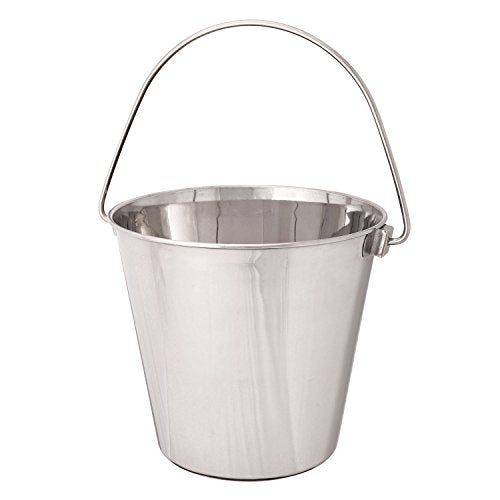 ProSelect Heavy Duty Stainless Steel Pails — Durable Pails for Kennels and Farms - 9¾", 9-Quart