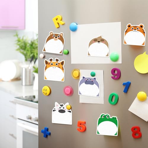 Yinder 24 Pads Safari Animal Sticky Notes Fun Kawaii Memo Self Stick | Animal Shape Design, School Office Bulk, Students Teachers Veterinary, Party Favor Tabs Back to School Supplies - style: Safari Animals