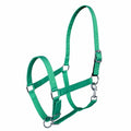 TuffRider Miller's Adjustable Nylon Halter with Snap and Breakaway Leather - color: Emerald Green, size: Pony