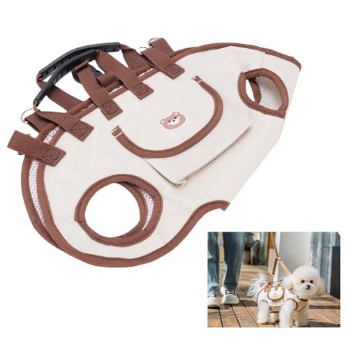 Adjustable Pet Sling Carrier - Breathable Oxford Shoulder Strap Harness, Portable Travel Support with 59-Inch Leash for Small Medium Dogs Cats (Small)
