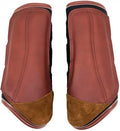 Jeereal Brushing Horse Boots Equine Boots | Protective Gear and Training Equipment | Neoprene,Waterproof Cloth and Genuine Leather Made of (Coffee, Cob (Medium)) - color: Coffee, size: Cob (Medium)