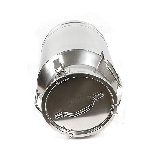 Stainless Steel Milk Can - 40L Wine Pail with Sealed Lid, Ideal for Milk and Wine Storage - size: 40L
