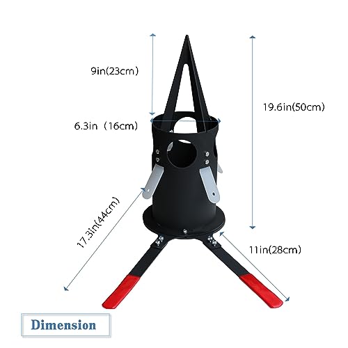 Big Bag Dispenser Bulk Bag Unloader Dischargers for Farms Construction Industry(Black) - color: Black
