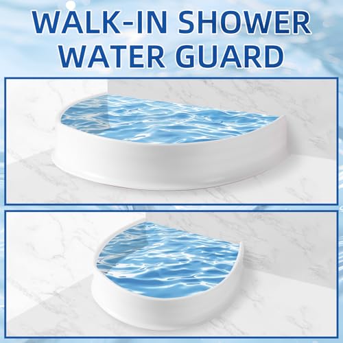 4'' High Shower Threshold Water Dam, 79" Long Collapsible Shower Water Splash Guard, Self-adhesive Shower Barrier - style: 79 inch