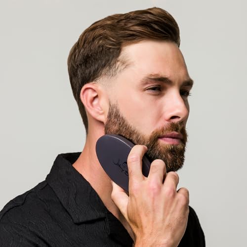 JOHNNY B. Professional Oval Beard Grooming Brush, 100% Boar Bristles