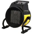 Dura Heat EUH1465 Electric Forced Air Heater with Pivoting Base 5,120 BTU, Yellow | Electric Garage Heater, Ceramic Heating Element, Steel Body, Thermostat, Heats up to 250 sq ft, Safety Shut Off, Greenhouse - size: 8.5" Height