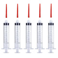 5Pcs Drench Gun Feeding Syringe, Small Animal Pet Livestock Drench Syringe with 5Pcs Screw In Drench Nozzle for Liquid Measuring Watering Refilling Feeding (10ML) - size: 10ML