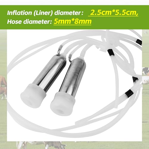 Cow Milking Machine Accessory Double Head Teat Cup | Leak Proof Cow Milking Teat Cups, Standard Size φ25mm - style: Cow