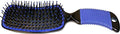 PARTRADE P Curved Handle Mane/Tail Brush Blue, 8 1/2" X 2 1/2", Model Number: 634801 - color: Blue