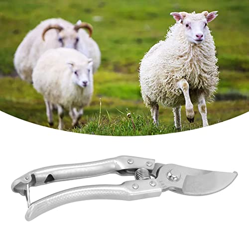 Goat Hoof Trimmers Pig Trotter Shears Animal Toe Nails Trimming Tool Stainless Steel Professional Hoof Trimmers with Anti Slip Ergonomic Handle for Sheep Cow Pig Hoof (Silver) - color: Silver