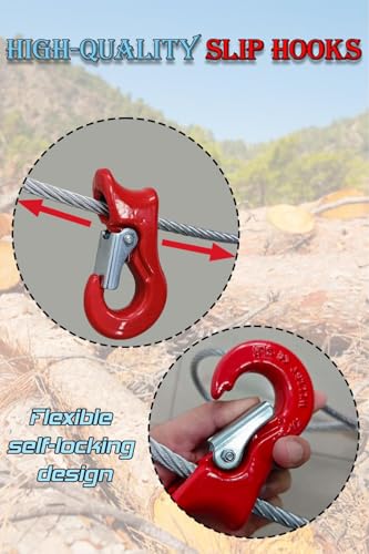 Single Leg Wire Rope Sling - size: 2-Pack3/8IN-9.8FT