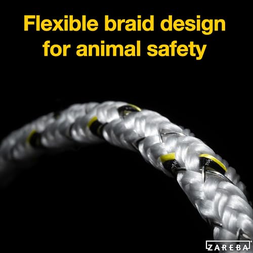 Zareba Elite Electric Polybraid Horse Fence, 1000 ft Roll | 600lb Break Strength, 4 Copper Strands, UV-Resistant Electric Fencing Wire for Horse Electric Fence Training, EL1000C4-Z - size: 1000 ft.