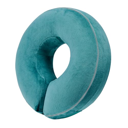 Inflatable Reflective Dog Cone Collar Alternative After Surgery,Doggie Recovery Dount Neck Ecollar,Adjustable Soft Dog Cone Collar for Small Medium Large Dogs (Light Blue, XL) - color: Light Blue, size: X-Large（15.5"-18.5"）