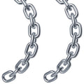 2 Pcs 5/32 x 23 Inch Link Chain 304 Stainless Steel Coil Chain, 4mm | for Transport Tie Down Binder Chain Pulling Towing Hanging, Home, Camping, Pet Towing