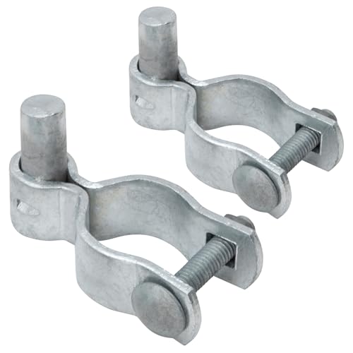 VIVIDA 1-5/8" Chain Link Fence Gate Hinge, Male Gate Post Hinge, 2 PCS | Chain Link Fence Hardware, Galvanized Steel, For 1-5/8" OD Post, Bolts & Nuts Included - size: 1-5/8" (2 PCS)