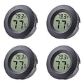 4-pack Mini Hygrometer Thermometer Fahrenheit Indoor Room Round Humidity Temperature Gauge for 3D Printer Home Jars Reptile Incubator Guitar Case | 3D Printer Humidity Temperature Gauge for Jars Reptile Incubator Guitar Case