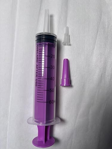 10 Pack 60ml Oral Feeding Syringe for Baby & Pets, Large Liquid Medicine Dispenser, BPA-Free Reusable Syringes with Cap