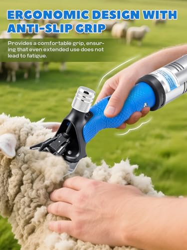 Sheep Shears Electric 850W, Infinite Speed Adjustable 2400-3000RPM | Low-Noise Operation Animal Grooming Clippers with 30V Output Transformer & Anti-Slip Rubber Grip, for Safe, Consistent Use