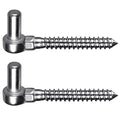 Insaga 304 Stainless Steel Gate Hinge, 5/8" Pin Heavy Duty Lag Screw Hinge for Wooden Fence & Farm Gate, One-Piece Molding Post Side Wood Bolt Hinge (2Pcs,M12) - color: M12 Pin Hinge-2Pcs
