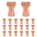 20 Pack Split Bolt Connectors for Electric Fence & Ground Wire, Brass | High-strength brass split bolts for fence & ground wire. Precision threads. No crimp tool needed.