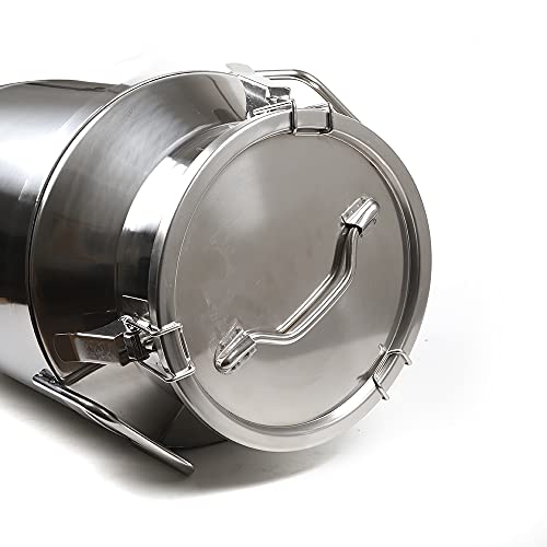 Gallon Milk Can Stainless Steel Milk Bucket Wine Pail Bucket Versatile Milk Can Wine Bucket Liquid Storage Milk Transport Can Tote Jug with Sealed Lid Heavy Duty and Carry Handle (40L 10.6 Gallon) - size: 40L 10.6 Gallon
