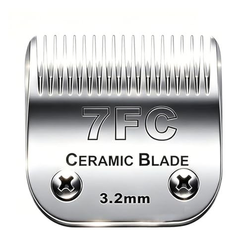 7FC Blades Dog Grooming Clipper Blade Compatible with Andis | Grooming Blades for Oster A5/Wahl KM Series, Ceramic Blade, Stainless Steel Blade - color: 1pc 7fc:1/8''(3.2mm)