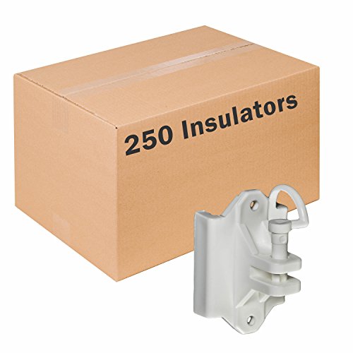 Zareba T-Post Pin-Lock Insulators for Electric Fences - Yellow, 250 Pack, ITPLY-Z - Includes 250 Insulators - Secure Hold, Easy to Release - size: 250 Pack