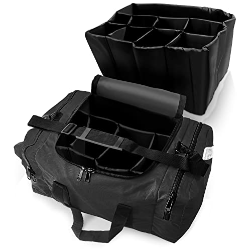 ASA TECHMED Large EMT First Responder Trauma Medical Bag Empty for Home 21x12x9 Inches, Office, School, EMTs, Paramedics, First Responders, Black - color: Black