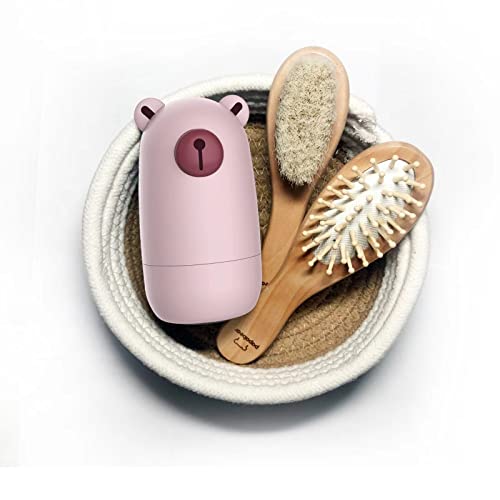 Baby Nail Clippers Set with Cute Case, Infant Fingernail and Toenail File Kit for Newborn Manicure and Pedicure, New Mom Grooming Gift - color: Lan Pink