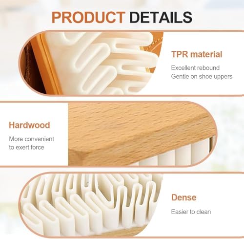 2-Piece Suede Brush and Eraser Set with Wooden Handle for Shoes, Bags, Jackets, Purses, Sofa Cleaning