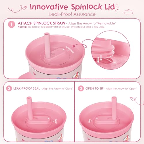 SANDJEST Cowgirl Stainless Steel Tumbler 20oz with Handle and Silicone Straw Locking Lid for Kids Girls, Birthday Christmas Back to School - color: Cowgirl