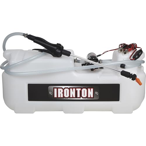 Ironton 12V Sprayer Pump, 8-Gallon, 1 GPM, 12V, 12ft. Vertical Spray Reach | Santoprene/Viton components, 11ft. hose, Compact property spraying, Targeted application, Lawn/garden use - size: 8 Gallon