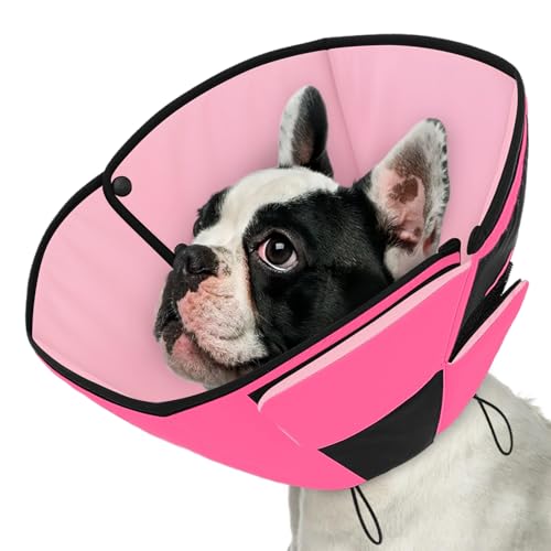 Dog Cones for Medium Dogs, Soft Dog Cone Collar After Surgery | Pet Cone for Dogs Wound Care, Spay, Neuter, Breathable Pet Surgery Collars & Cones, Elizabethan Collar for Dogs, Pink M - color: Pink, size: M