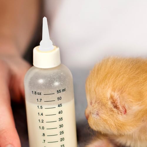 POPETPOP 40 Pack Silicone Pet Nursing Nipples, Cat Pacifiers Replacement | Bottle Nipples for Kitten, Puppy, Bunny and Small Animals Milk Feeding, Pet Feeder Nipples (Pointed)