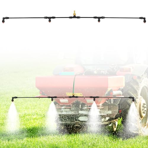 4 Nozzles Sprayer Boom Wand with 3/8 Inch Brass Barb, Sprayer Wand, Switchable 2 Nozzle Pattern, Lightweight, Up To 55.1 Inches Long, Sprayer wand, Suitable For Watering Large Areas In Gardens, Farms
