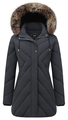 Women's Winter Coat Long Puffer Jacket - Waterproof Warm Thickened Snow Coat for Women - color: Darkgrey, size: 3X-Large