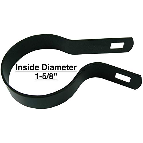 Jake Sales 1-5/8" Tension Band for Chain Link Fence - Use for 1-5/8" Outside Diameter Post/Pipe - Black Powder Coated Chain Link Tension Band - Qty 6