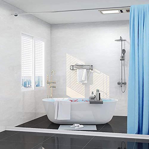 Duzzy 39 Inch Collapsible Shower Water Dam Shower Stopper Barrier and Retention System and Keeps Water Inside Threshold Dry and Wet Separation Suitable for Bathroom and Kitchen - color: White, style: 39 Inch