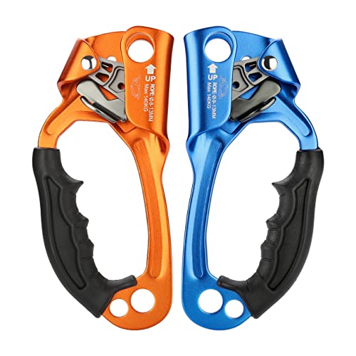Climbing Hand Ascender for Rock Climbing Arborist (Right and Left) for 8~13 mm Rope - color: Left and Right