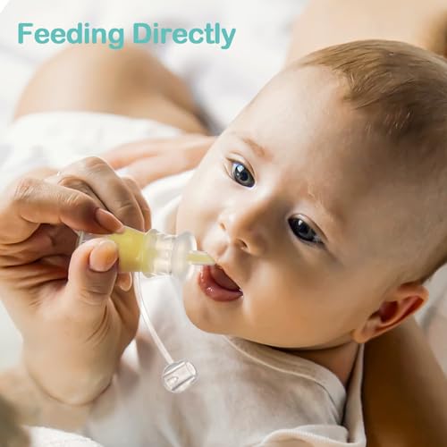 Colostrum Collector Kit 5ml-6pcs, Ready-to-Use Pack, Reusable Breast Milk Collector Multi-Use Colostrum Container with Storage Case, Cotton Wipe & Cleaning Brush, BPA Free