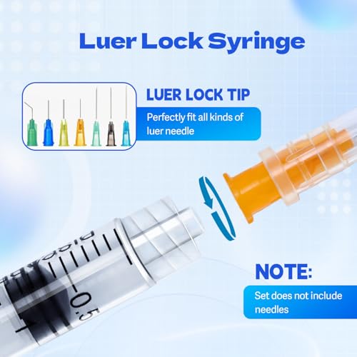 2.5ml Syringes Without Needles, 2.5cc Luer Lock Syringe - Disposable Individually Wrapped(30 Pack) - size: 2.5ml