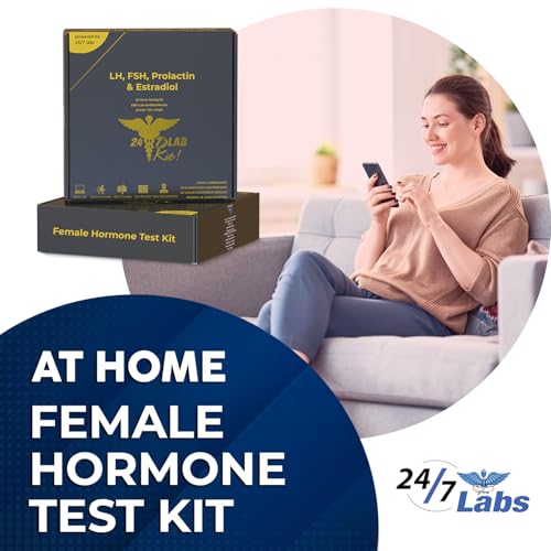 Female Hormone Test – LH, FSH, Prolactin & Estradiol Tests, 4 in 1 At-Home Hormone Test Kit for Women, Helps to Evaluate Essential Hormones for Hormonal Imbalances