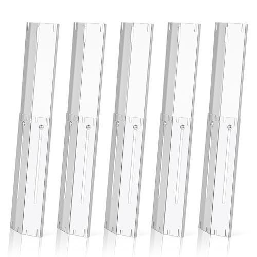 Universal Stainless Steel Adjustable Grill Heat Plates Heat Tents Heat Shields Burner Cover, Compatible with Charbroil, Nexgrill, Brinkmann, Dyna Glo etc., Extends from 11.75" up to 21" L, 5 Pack - size: 5-Pack