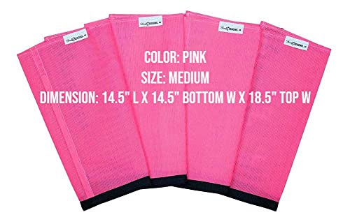 SHOOFLY Horse Leggins, Patented Loose Fitting Boots, Breathable Plastic Mesh (Pink/Medium)