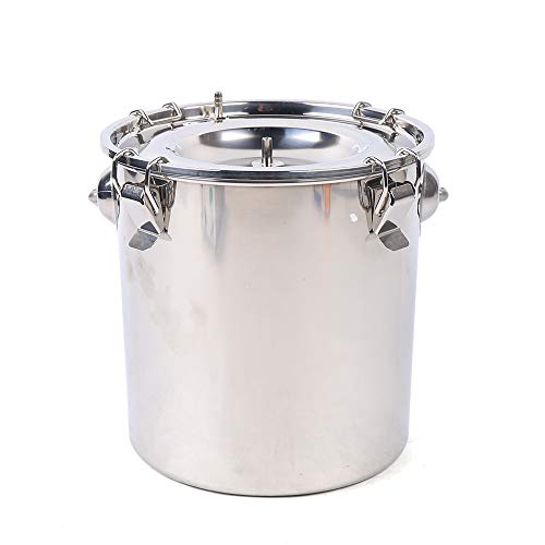 Electric Milking Machine Dual Head Pulsation Vacuum Pump Milker Stainless Steel Livestock Milking Equipment Milker Pulsation for Goats, Cows (5L/1.3Gal)